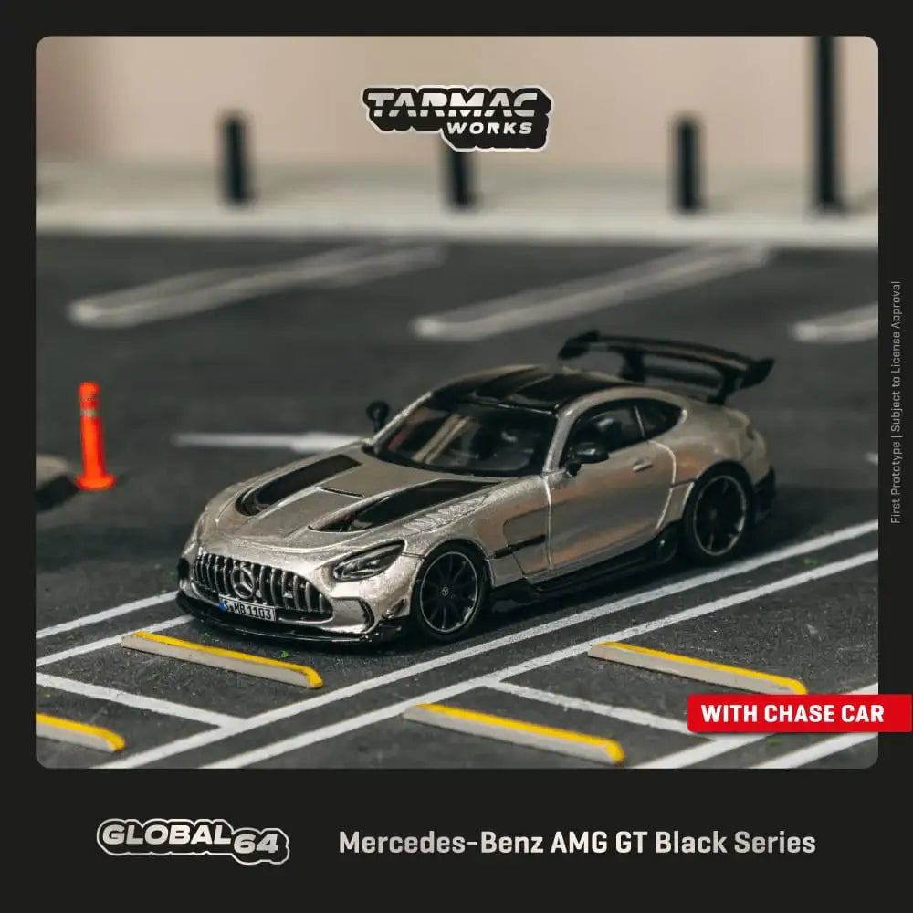Tarmac Works Scale 1:64 Mercedes-Benz AMG GT Black Series Silver Metallic