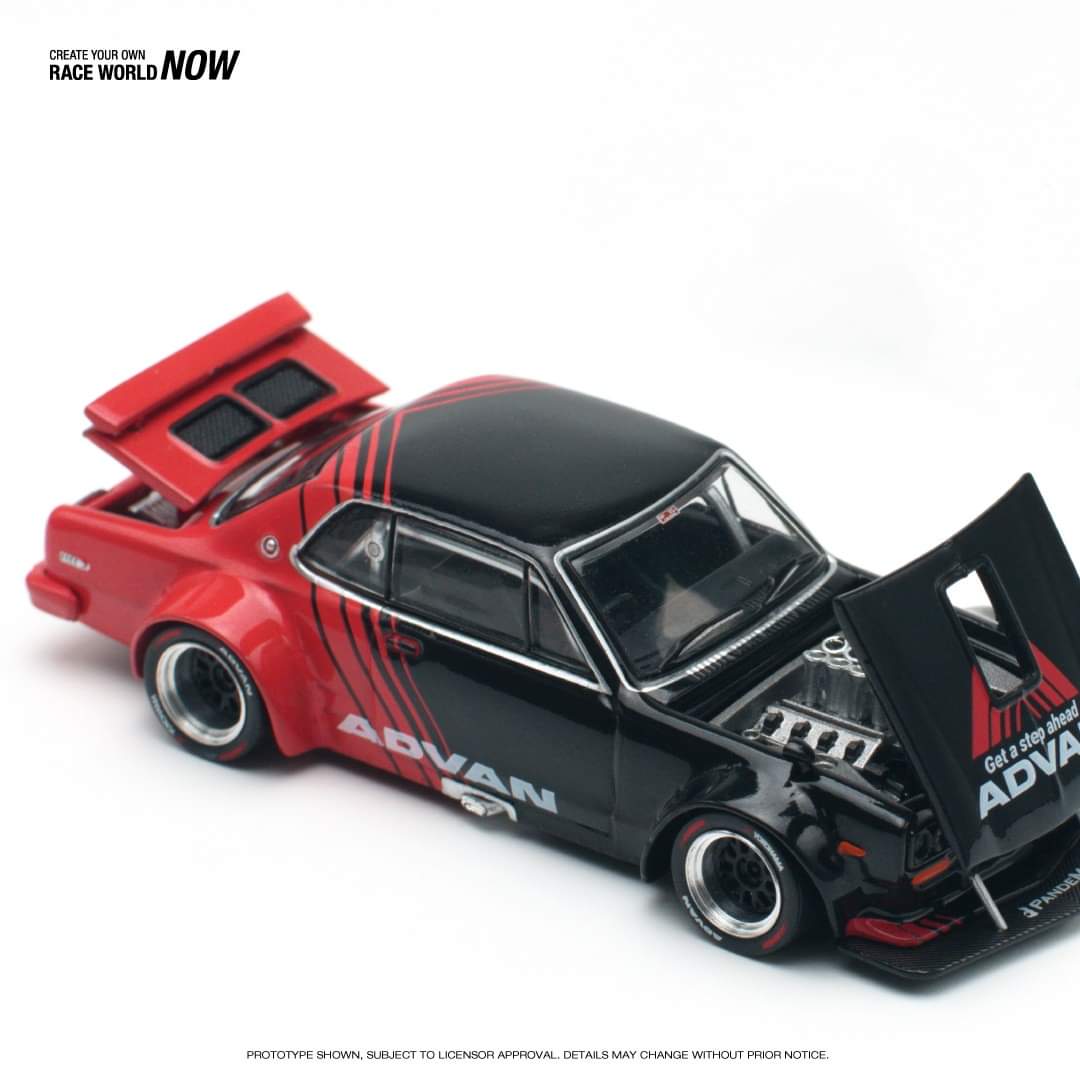 Pop Race 1/64 Skyline GT-R V8 Drift (Hakosuka) Advan Livery