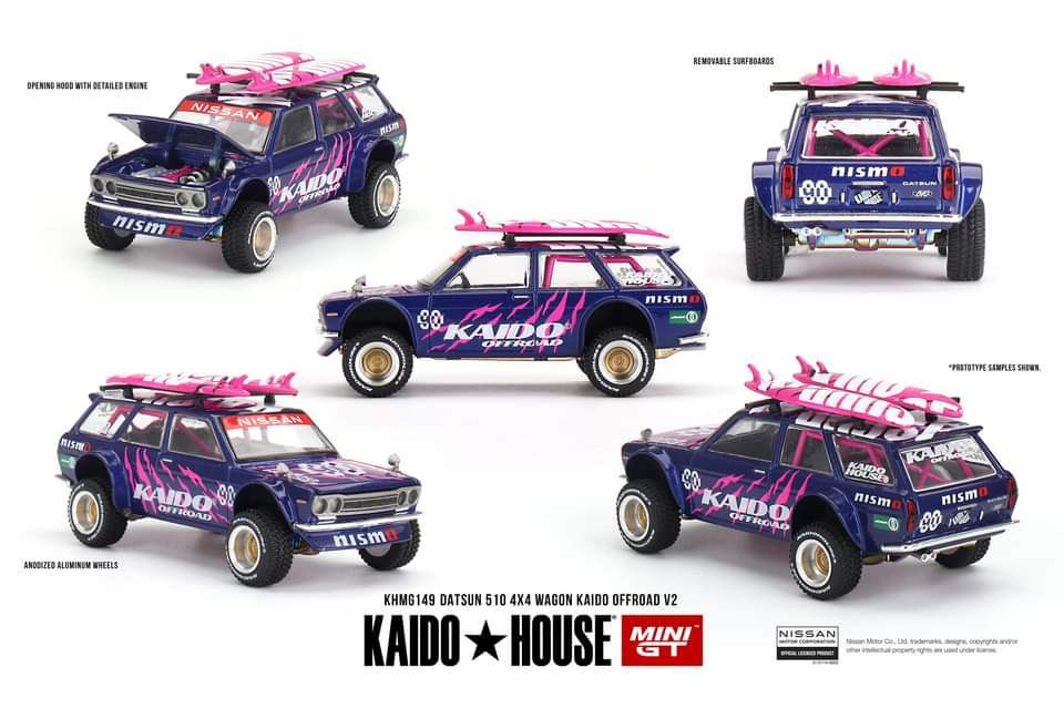 Mini GT Mini GT x Kaido House #149 Datsun 510 4X4 Wagon Kaido Offroad V12
