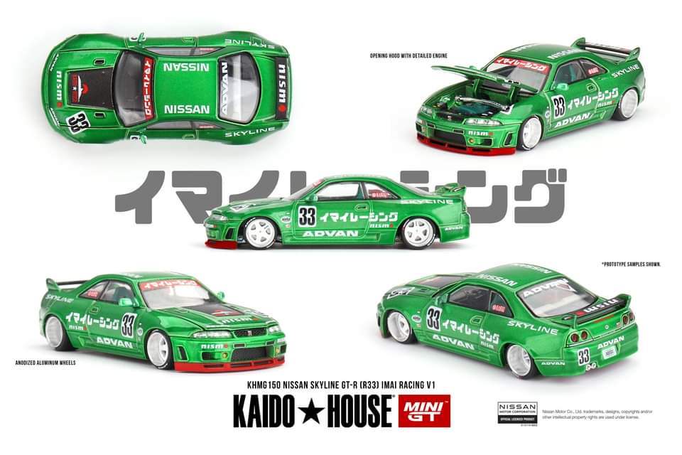 Mini GT Mini GT x Kaido House #150 Nissan Skyline GT-R (R33) IMAI RACING V1