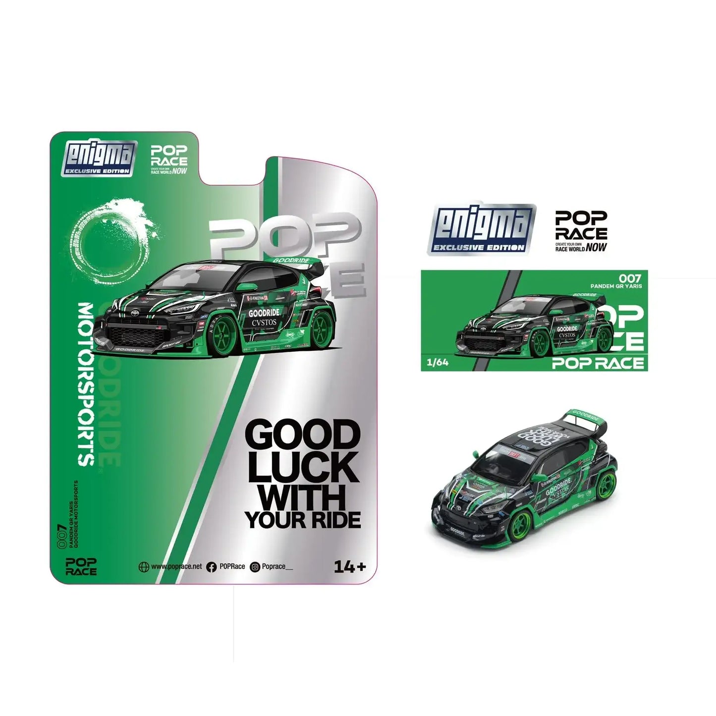POP RACE X Enigma 1/64 Pandem GR Yaris - Goodride MotorSports Chase