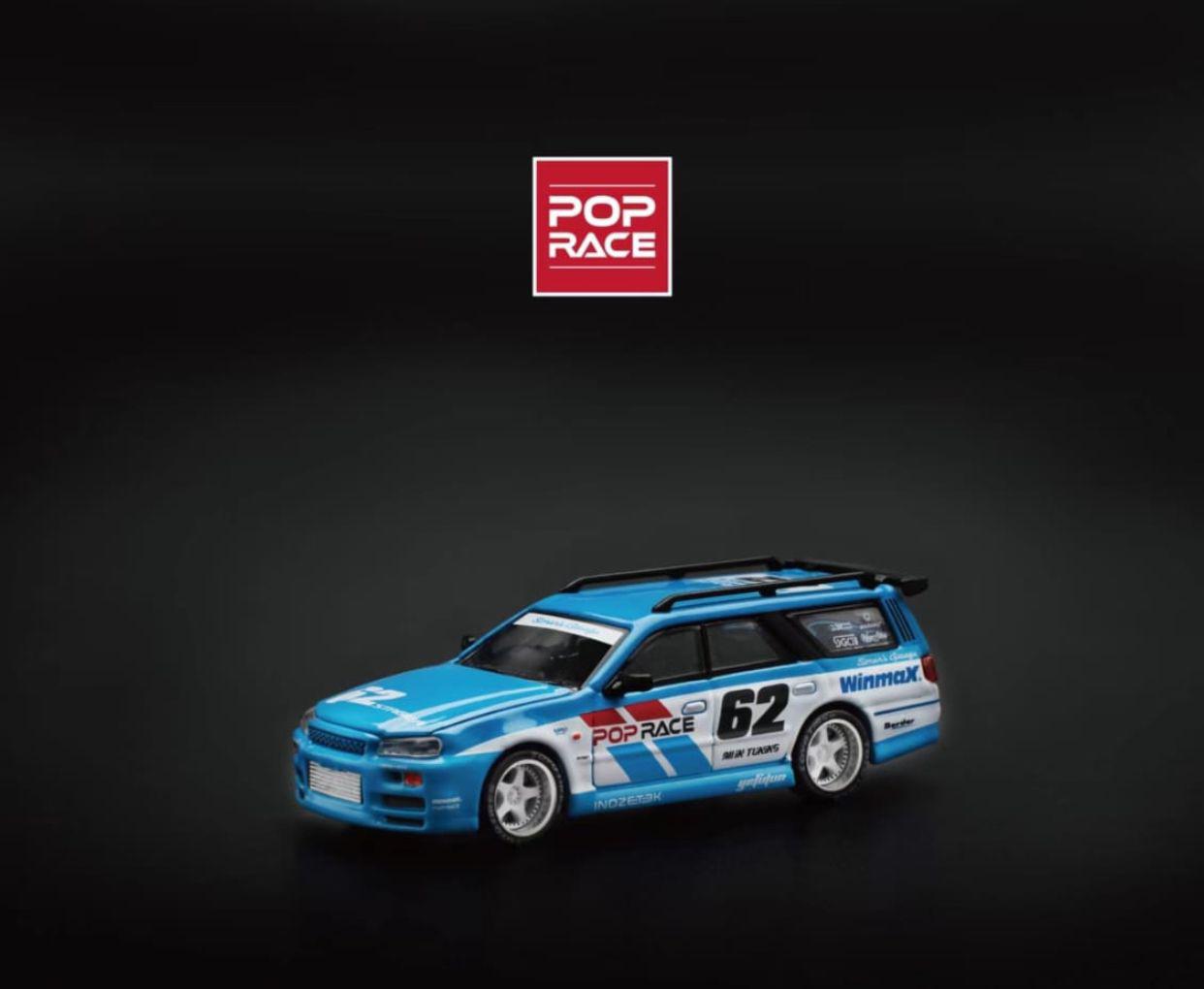 Pop Race 1:64 scale All In Tuning Show 2024 Exclusive Nissan GT-R R34 Stagea
