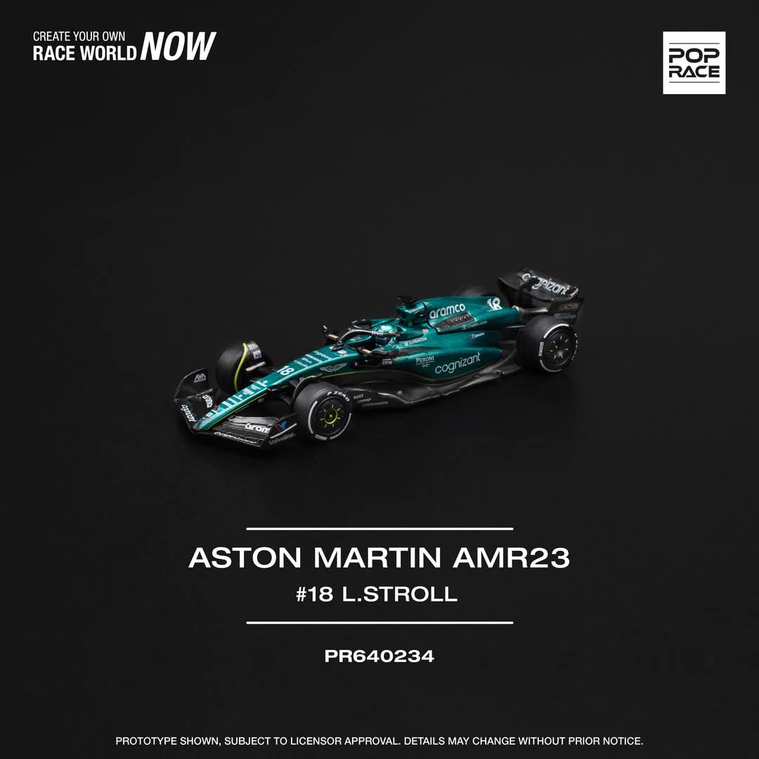 Pop Race 1:64 Scale ASTON MARTIN AMR23 LANCE STROLL