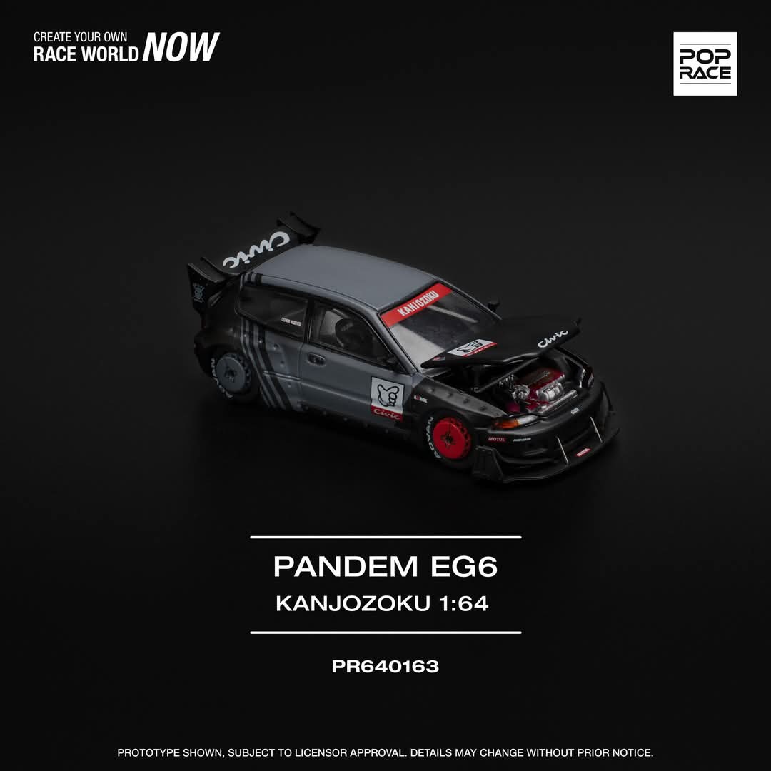 Pop Race 1/64 PANDEM CIVIC EG6 - "KANJOZOKU"