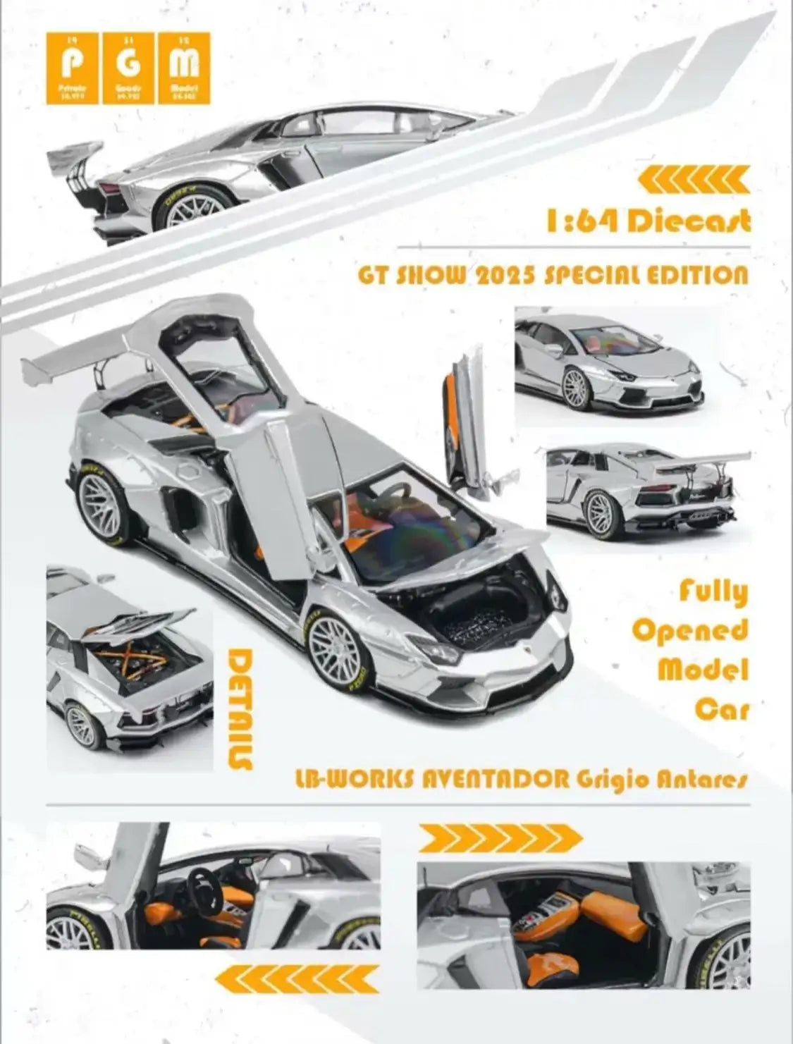 PGM x GT Show 2025 Exclusive LB-Works Lamborghini Aventador Grigio Antares