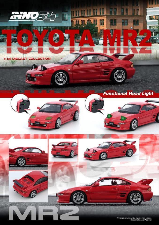 INNO64 1/64 TOYOTA MR2 (SW20) Red