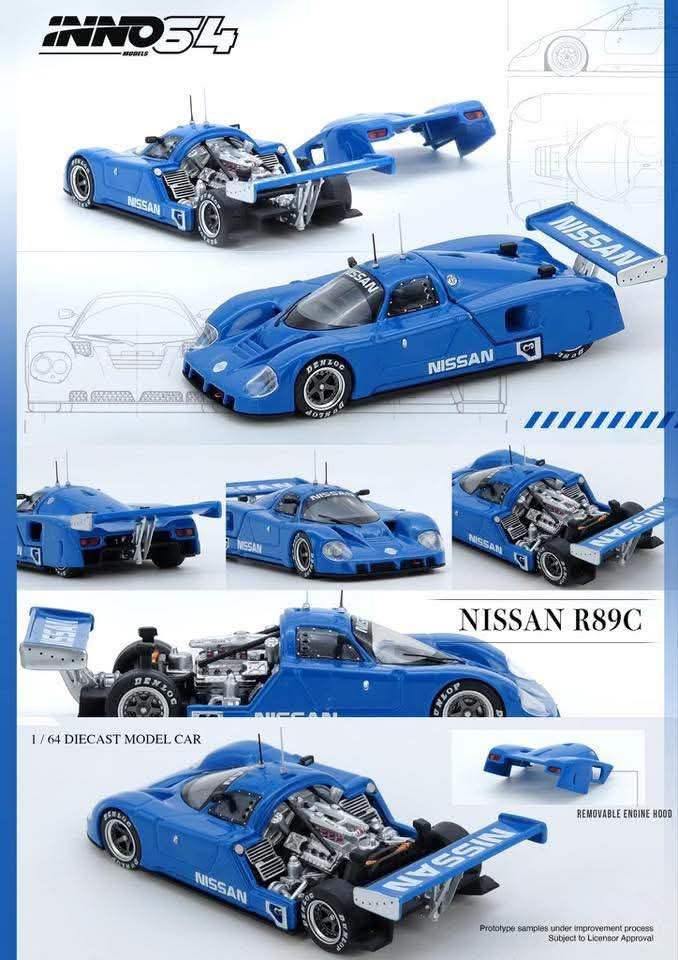 INNO64 1/64 NISSAN R89C Blue