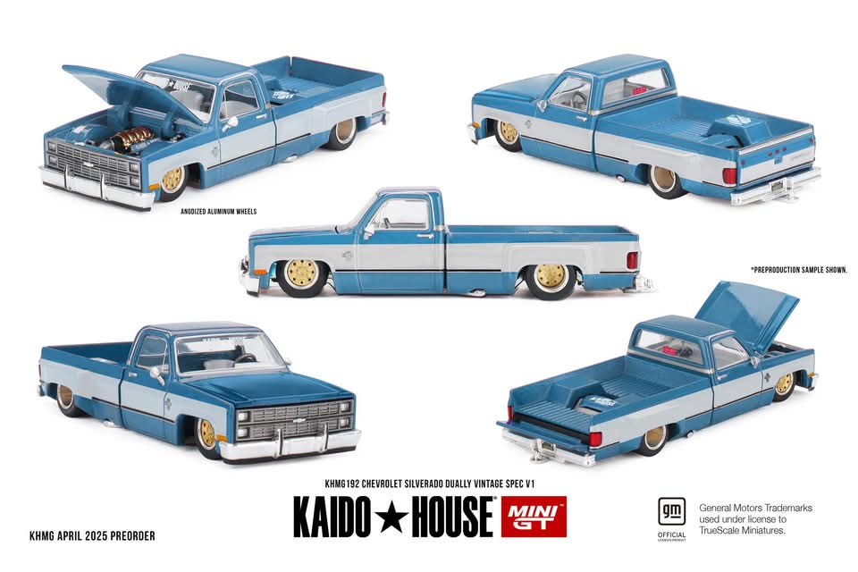 Mini GT x Kaido House #192 Chevrolet Silverado Dually Vintage Spec V1