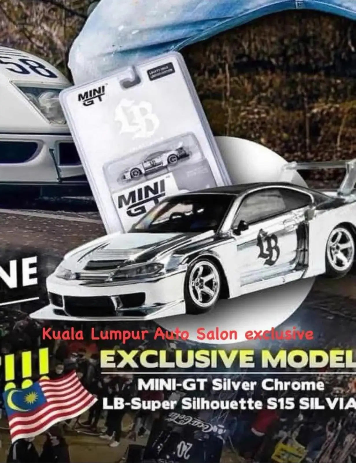 Mini GT 1/64 TAS KL 2025 LBWK Nissan Silvia S-15