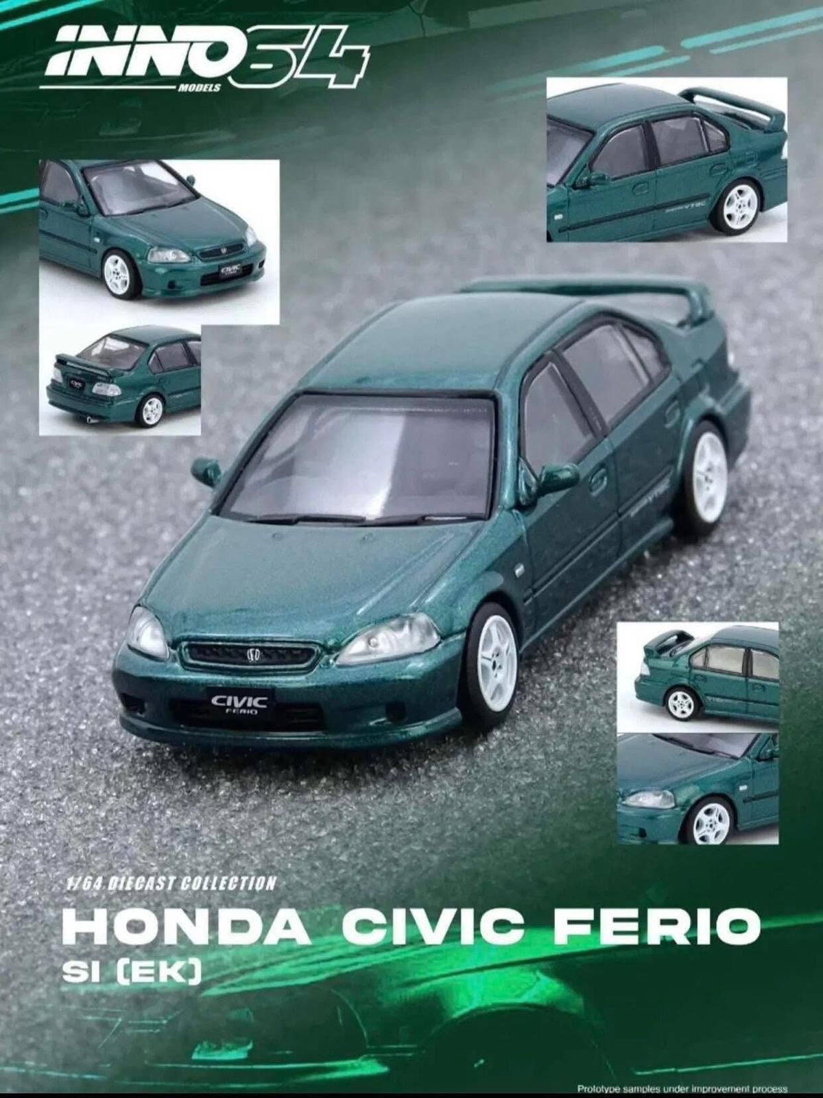 Inno64 1:64 Scale Honda Civic Ferio Si (EK) Green