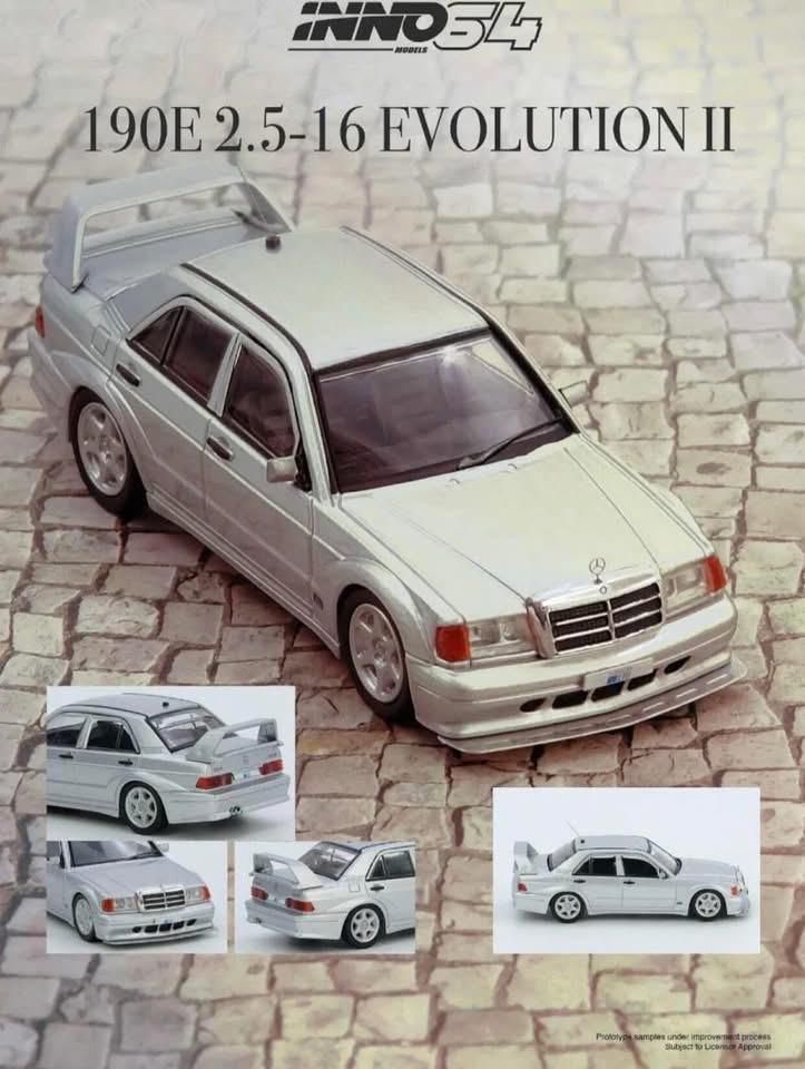 Inno64 1:64 Scale Mercedes Benz 190E Silver