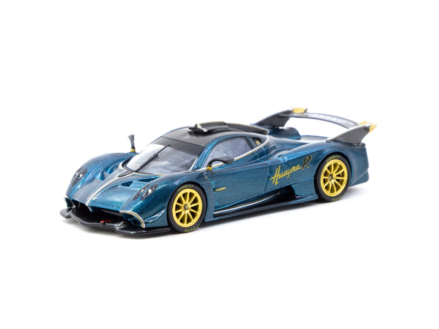 Tarmac Works Broadway car show EXCLUSIVE 1:64 Scale Pagani Huayra R Turquoise Carbon Fiber