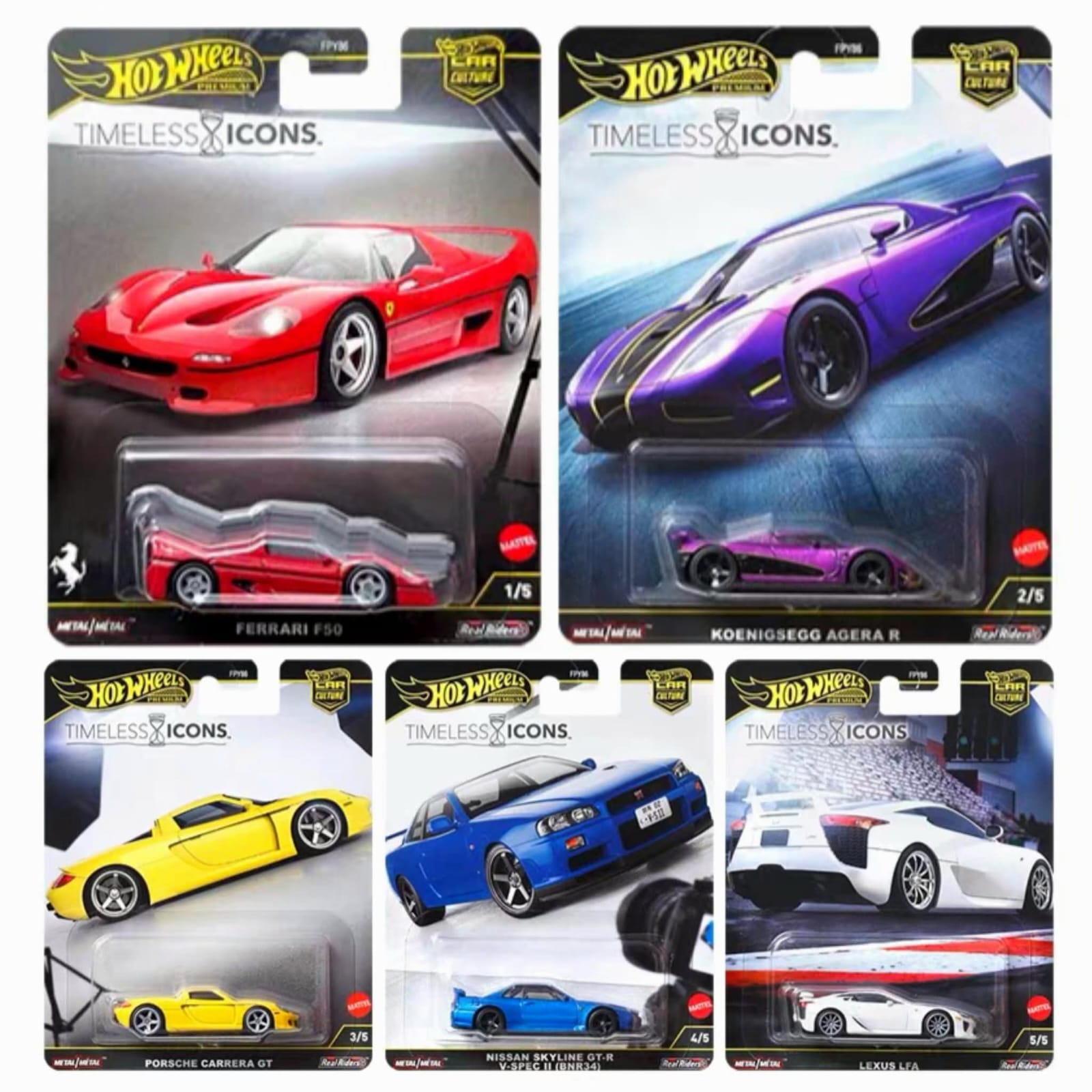 Hot Wheels Car Culture Timeless Icons 5-Car Set - Ferrari F50