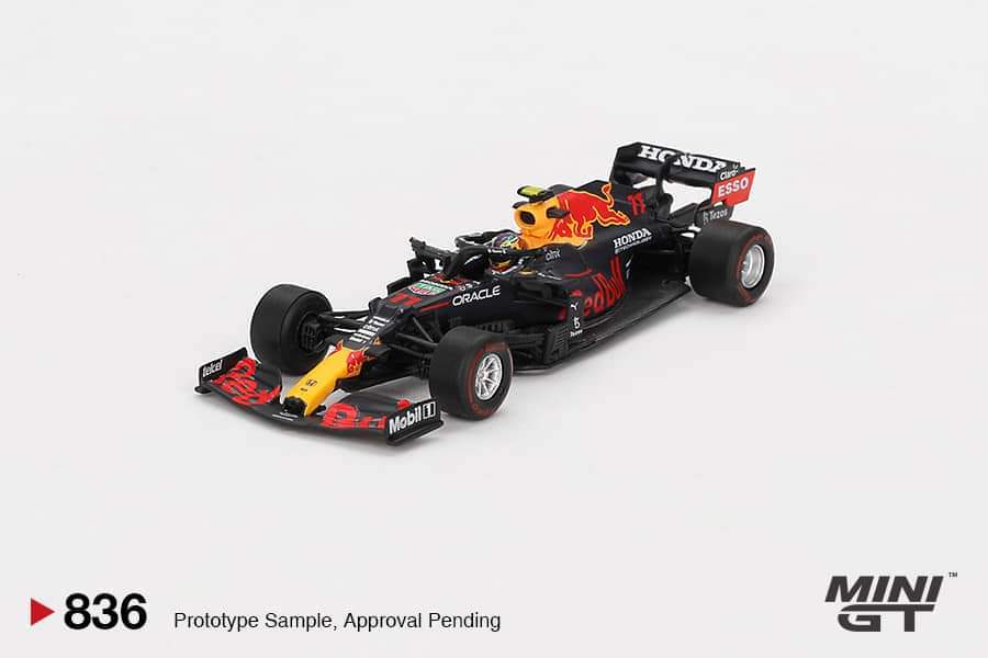 Mini GT MINI GT x Mijo #836 Red Bull RB16B #11 Sergio Pérez 2021 Azerbaijan Grand Prix Winner