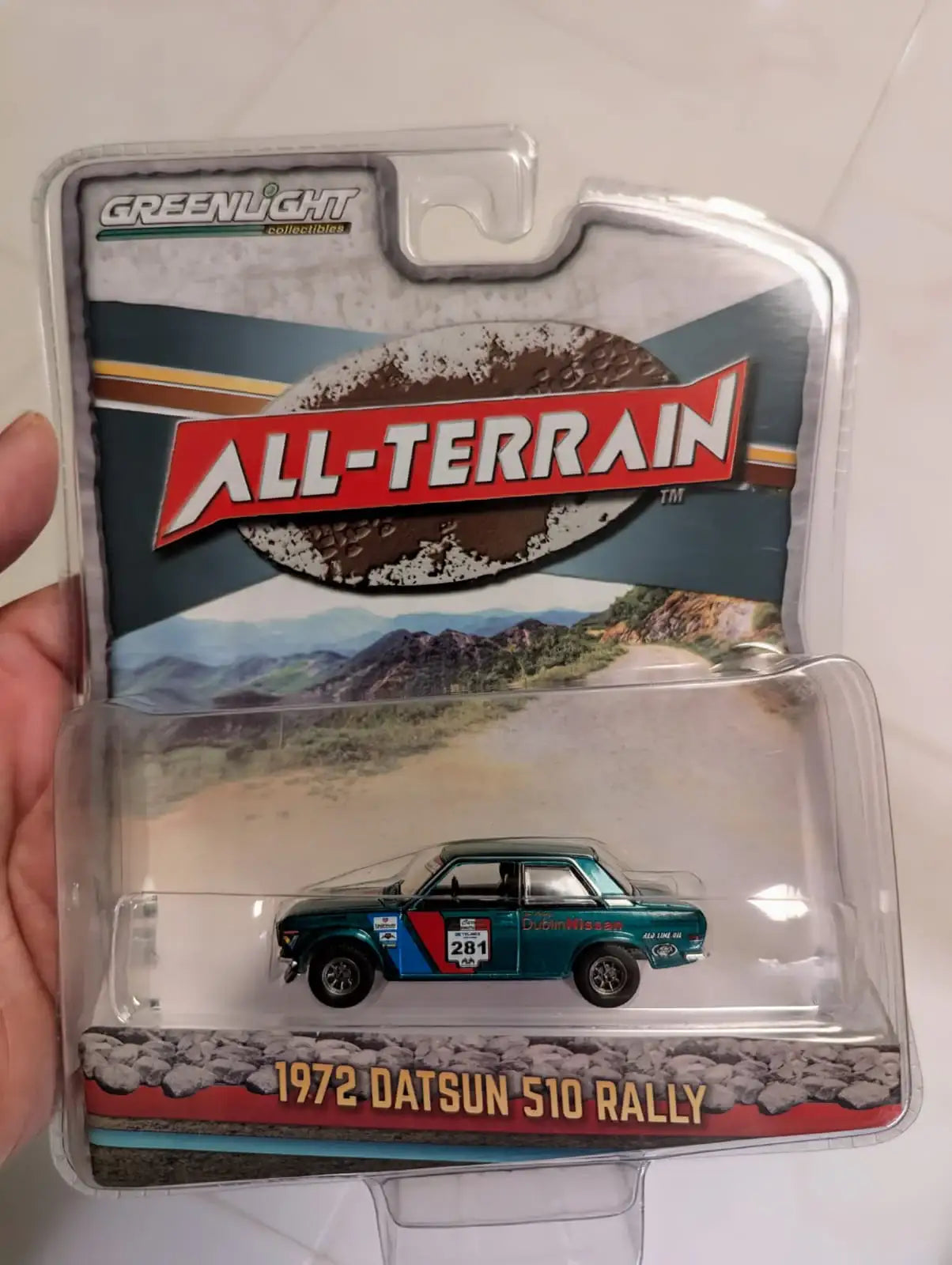 Greenlight 1:64 Scale All-Terrain 1972 Datsun 510 Rally Green Machine