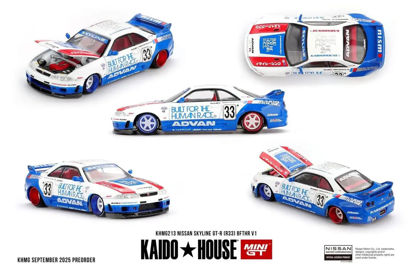 Mini GT Mini GT x Kaido House #213 Nissan Skyline GT-R R33 BFTHV V1
