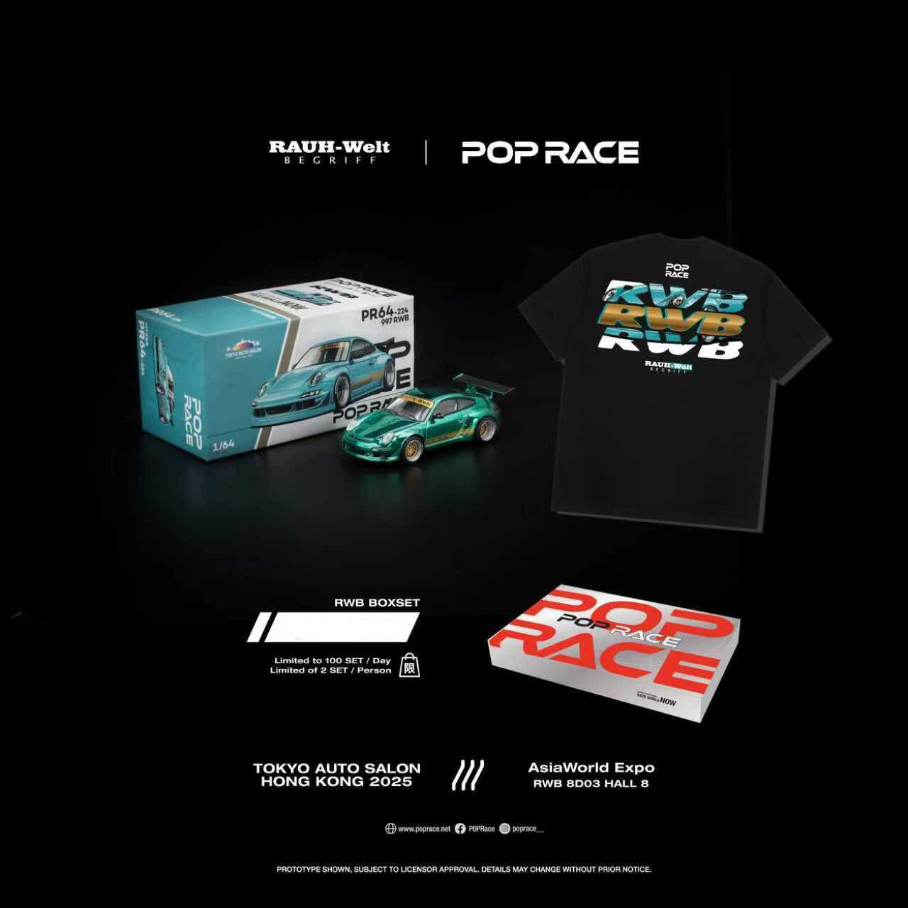 Pop Race 1:64 Scale RWB Boxset - Tokyo Auto Salon Hong Kong 2025 Exclusive