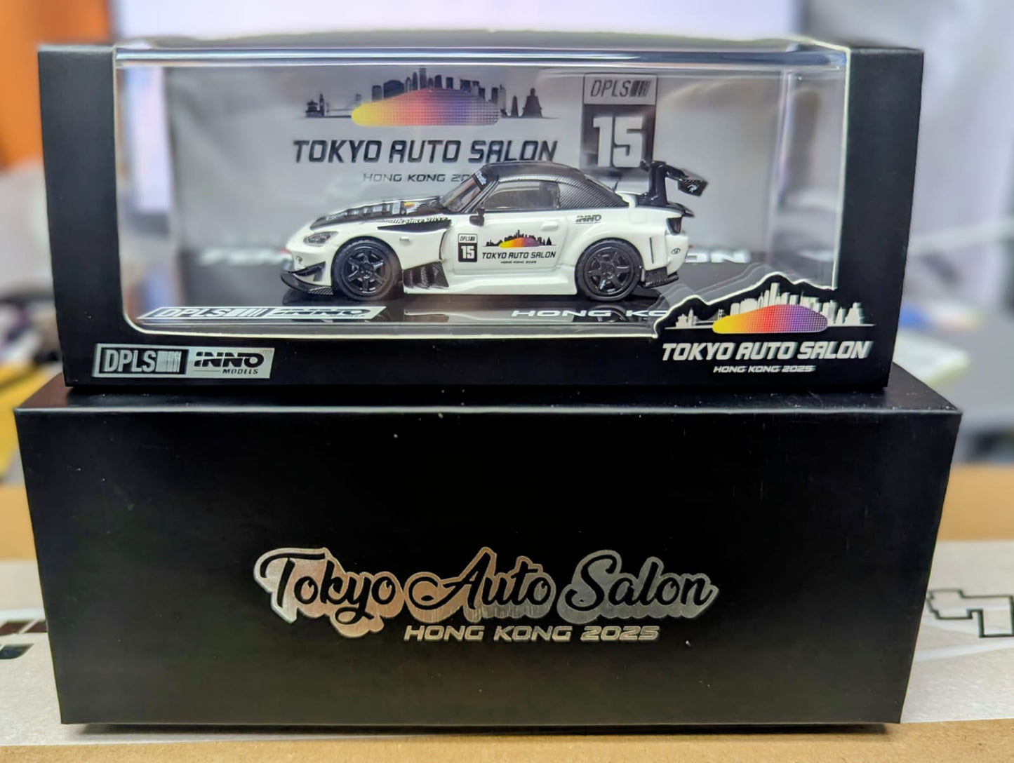 Inno64 1:64 Scale DPLS X Tokyo Auto Salon Hong Kong 2025 Honda S2000 J's Racing