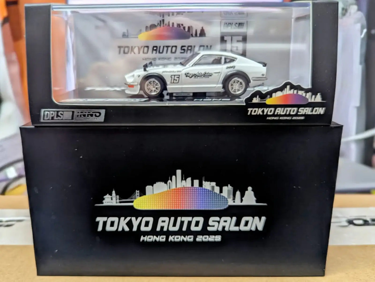 Inno64 1:64 Scale DPLS X Tokyo Auto Salon Hong Kong 2025 Nissan Fairlady Z (S30) (CHASE CAR)