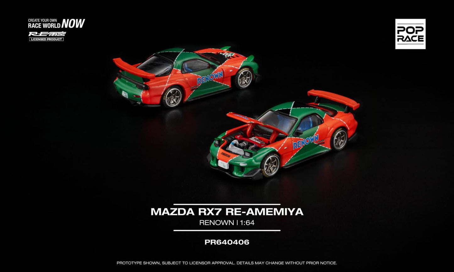 Pop Race 1:64 Scale MAZDA RX7 RE-AMEMIYA RENOWN
