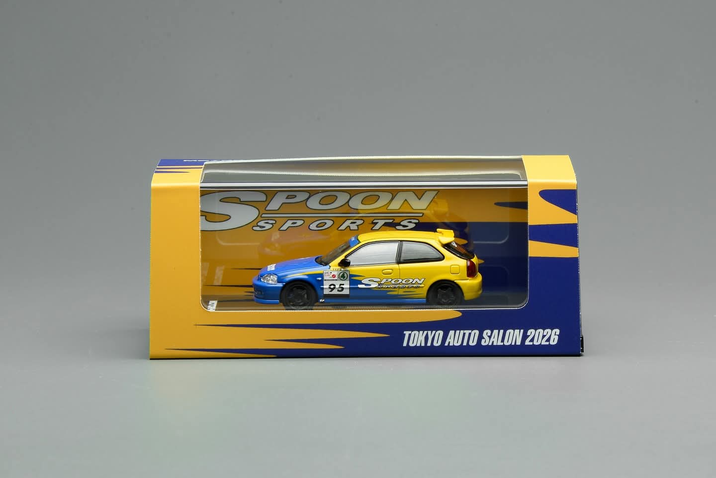 Motorhelix 1:64 Scale Honda Civic TYPE R (EK9) Spoon Sports Livery Tokyo Auto Salon 2026 Exclusive