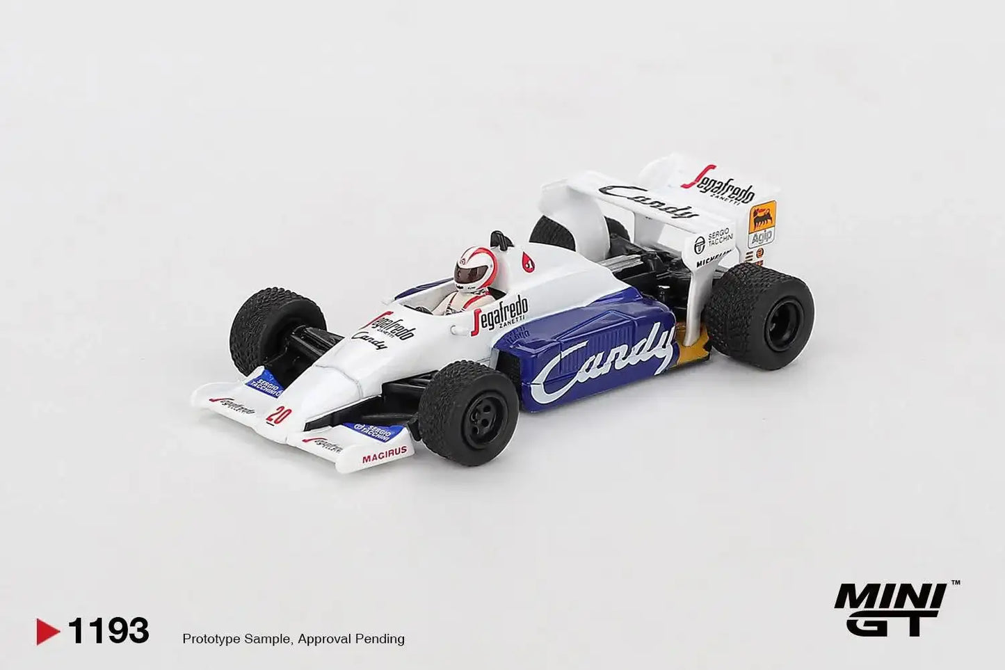 Mini GT Mini GT 1:64 Scale #1193 Toleman TG184 #20 Johnny Cecotto 1984 Monaco Grand Prix Blister Pack