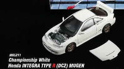 MOTORHELIX 1:64 Honda Integra Type R (DC2) model in Mugen Championship White.
