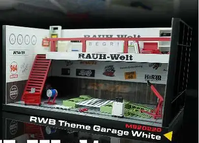 MOTORHELIX 1:64 RWB 993 Army Girl RWB Garage White