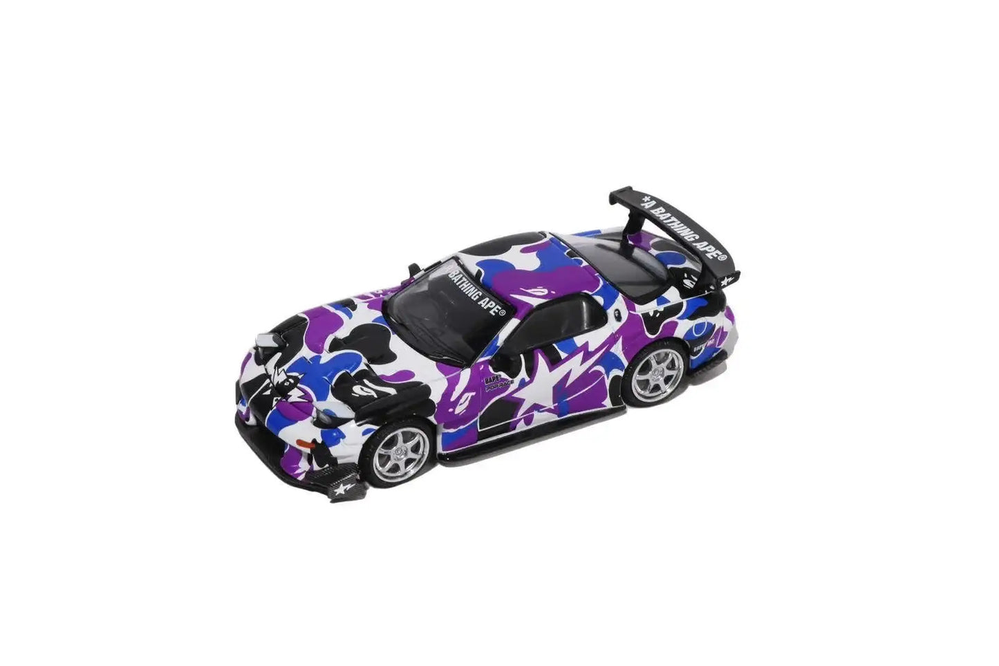 Pop Race 1:64 Scale *A Bathing Ape® RX-7 FD3S Purple Camo - HK BAPE Store 20th Anniversary Exclusive