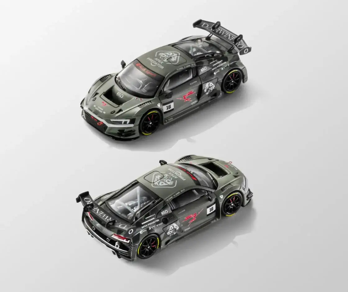 KILO Works x DarwinPRO 1:64 Audi R8 LMS GT3 EVO II Green Livery #16-KILO Works-1:64-Mobile Garage HK