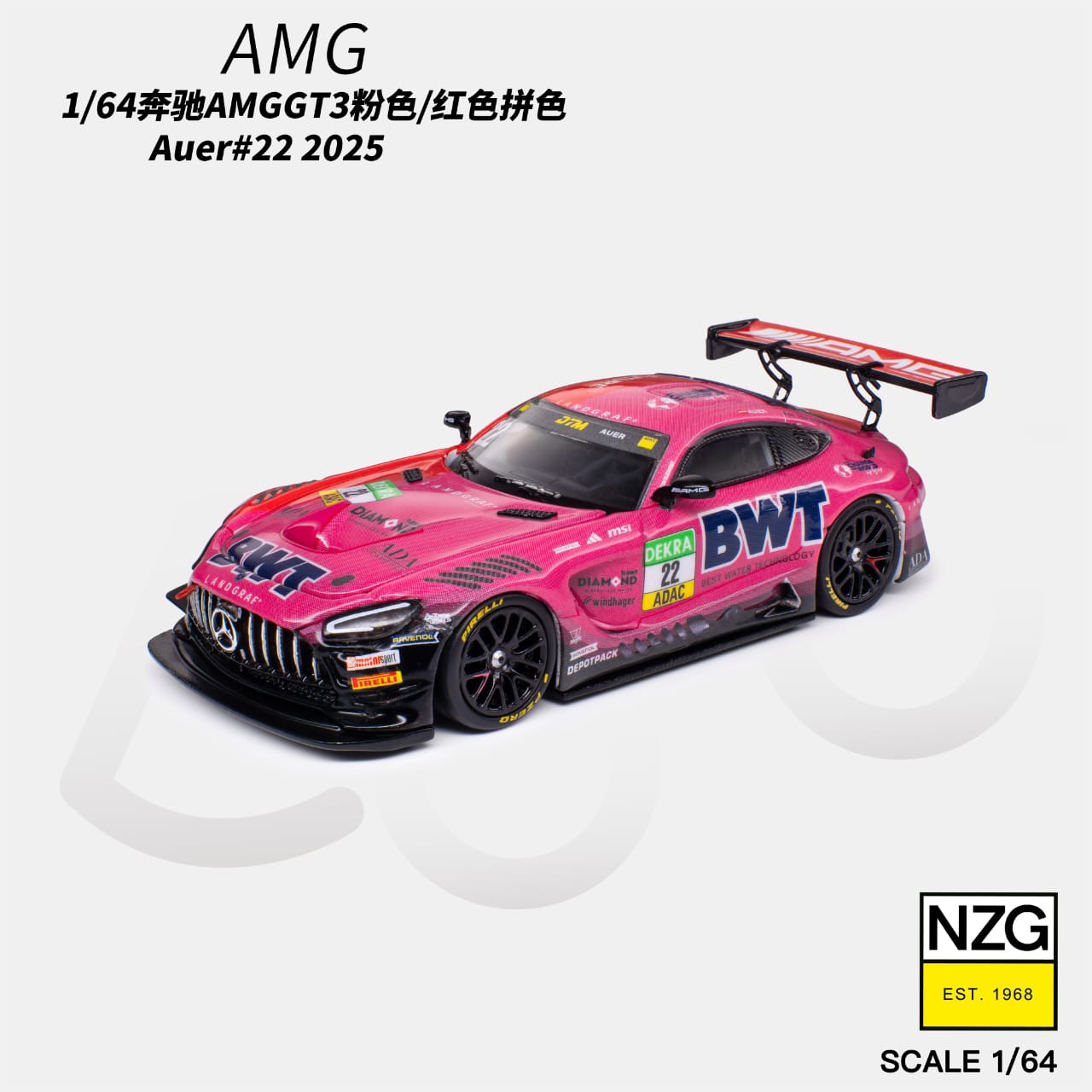 NZG 114600011 Mercedes-AMG GT3 EVO 2025 DTM Landgraf Motorsport #22 Auer BWT Windhager