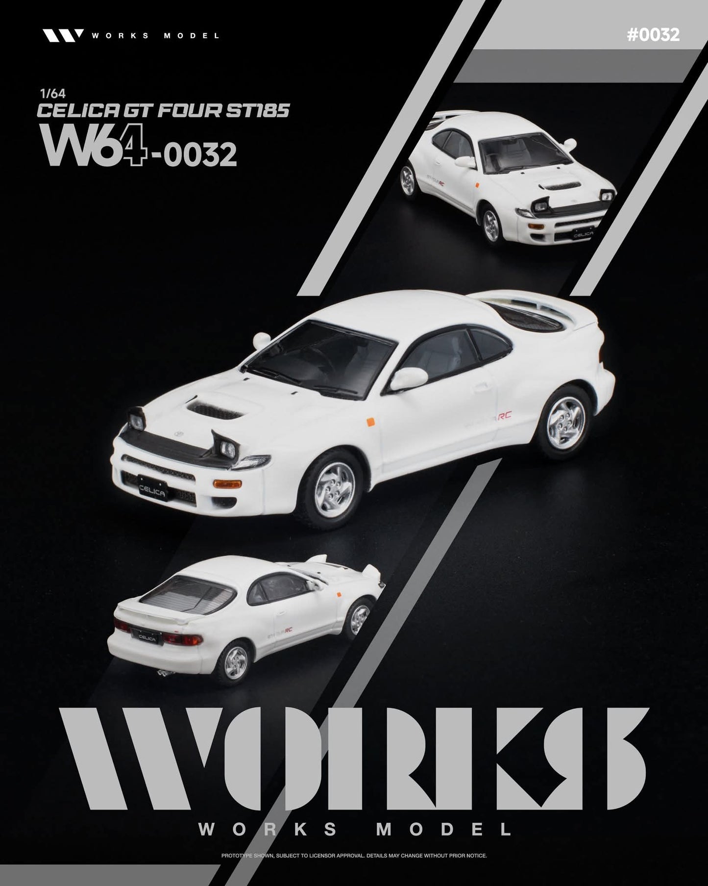 Works Model W64-0037 1/64 Nissan Skyline R33 LM GT1 White
