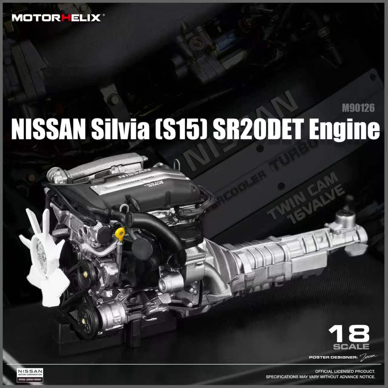 MotorHelix Hartley Nilu V12 Engine 1/18