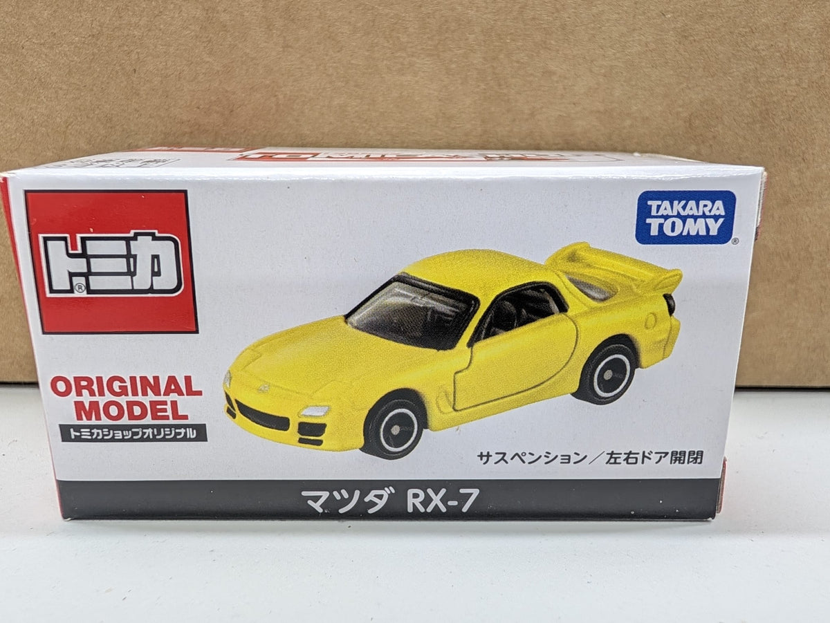 Yellow Mazda RX-7 Tomica Shop Original box