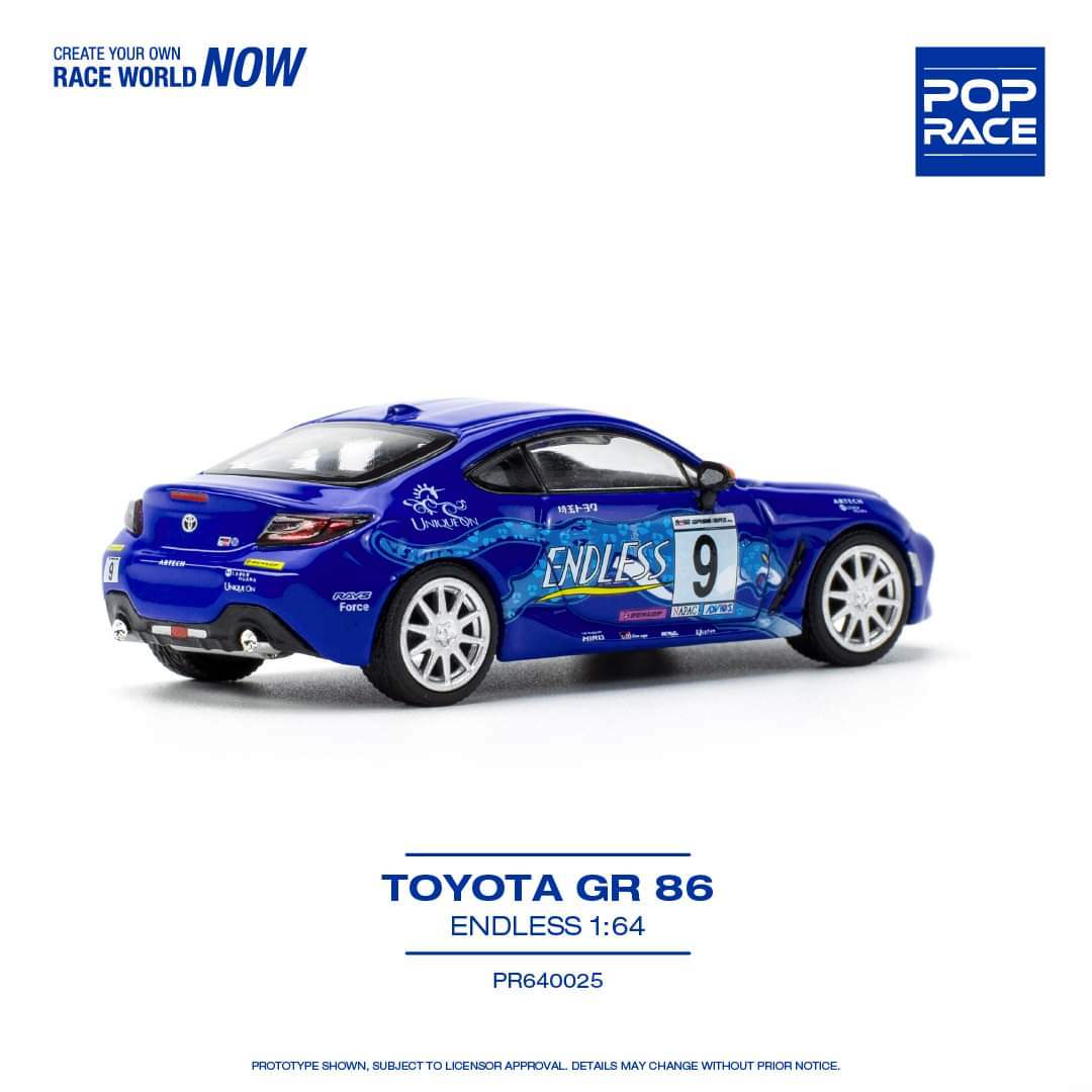 POP RACE 1/64 TOYOTA GR 86 ENDLESS