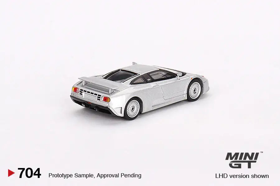 Mini GT Mini GT #704 Bugatti EB110 GT Grigio Chiaro