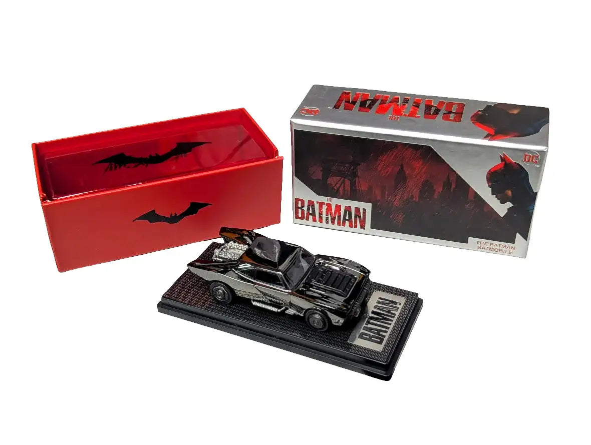 Awesomeism 1/64 THE BATMAN BATMOBILE Dark Chrome with out lighting
