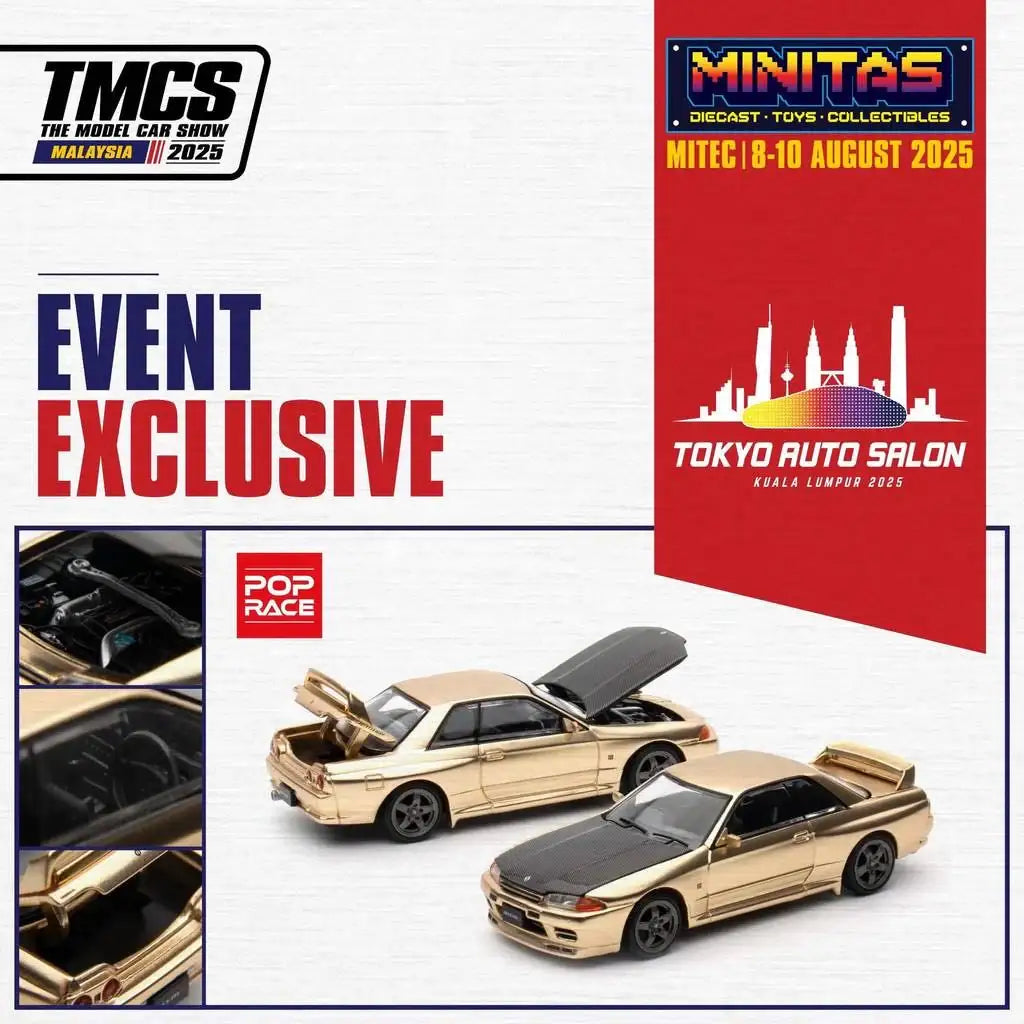 Pop Race 1/64 TAS KL 2025 Nissan Skyline GT-R R32 Top Secret