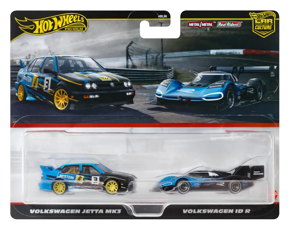 Hot Wheels 2 Pack Set 2024 HBL96 956M case Volkswagen Jetta MK3 & Volkswagen ID R