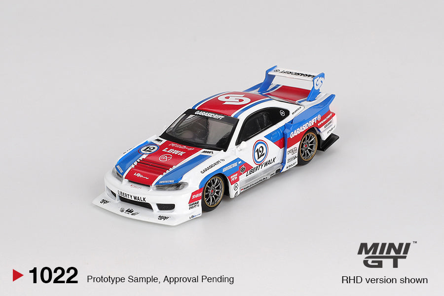 MINI GT #1022 Nissan LB-Super Silhouette S15 SILVIA GARASIDRIFT x LBWK 2025 Blister Packing