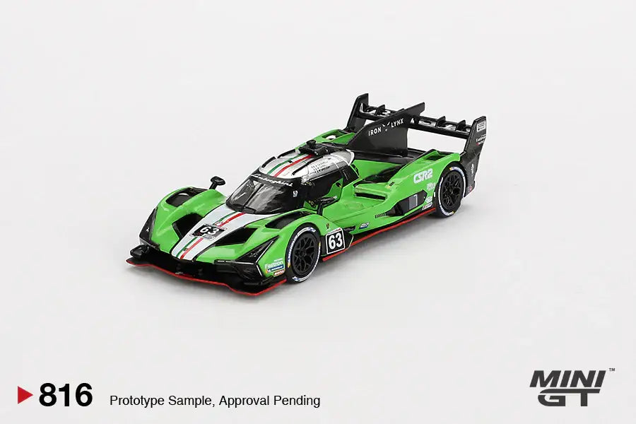 Mini GT Mini GT #816 Lamborghini SC63 #63 Iron Lynx 2024 IMSA Sebring 12 Hrs