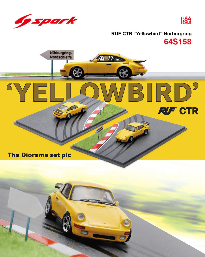 Spark 1:64 RUF CTR "Yellowbird" Nürburgring Prototype with Special Base (64S158)