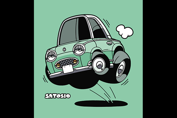 Choro Q Zero QS-11a Nissan Figaro (green/white)