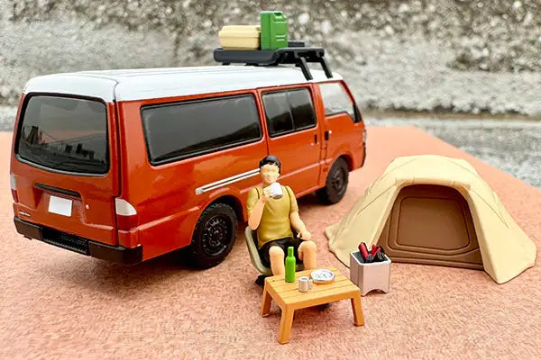 Tomica Limited Vintage Neo LV-N310d Mazda Bongo Brawny Van Custom Specification (Brown) Roof Carrier, Figure Included