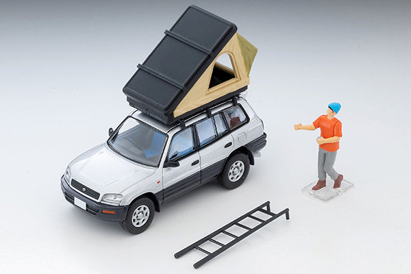Tomica Limited Vintage Neo LV-N354c Toyota RAV4J V (silver) with tent