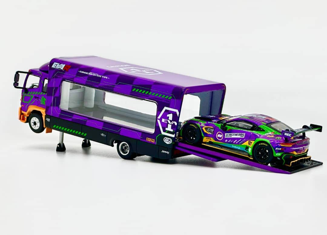 Unique Model UM x Tiny 1/64 Hino Ranger 500 Outriggers Raised Truck EVA RT PRODUCTION MODEL-01