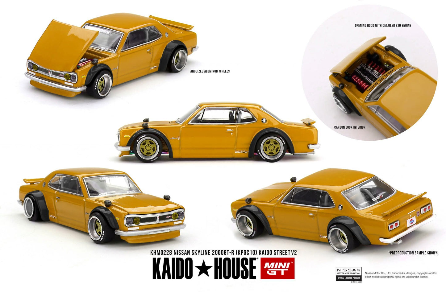 Mini GT x Kaido House #228 Nissan Skyline 2000GT-R (KPGC10) Kaido Street V2