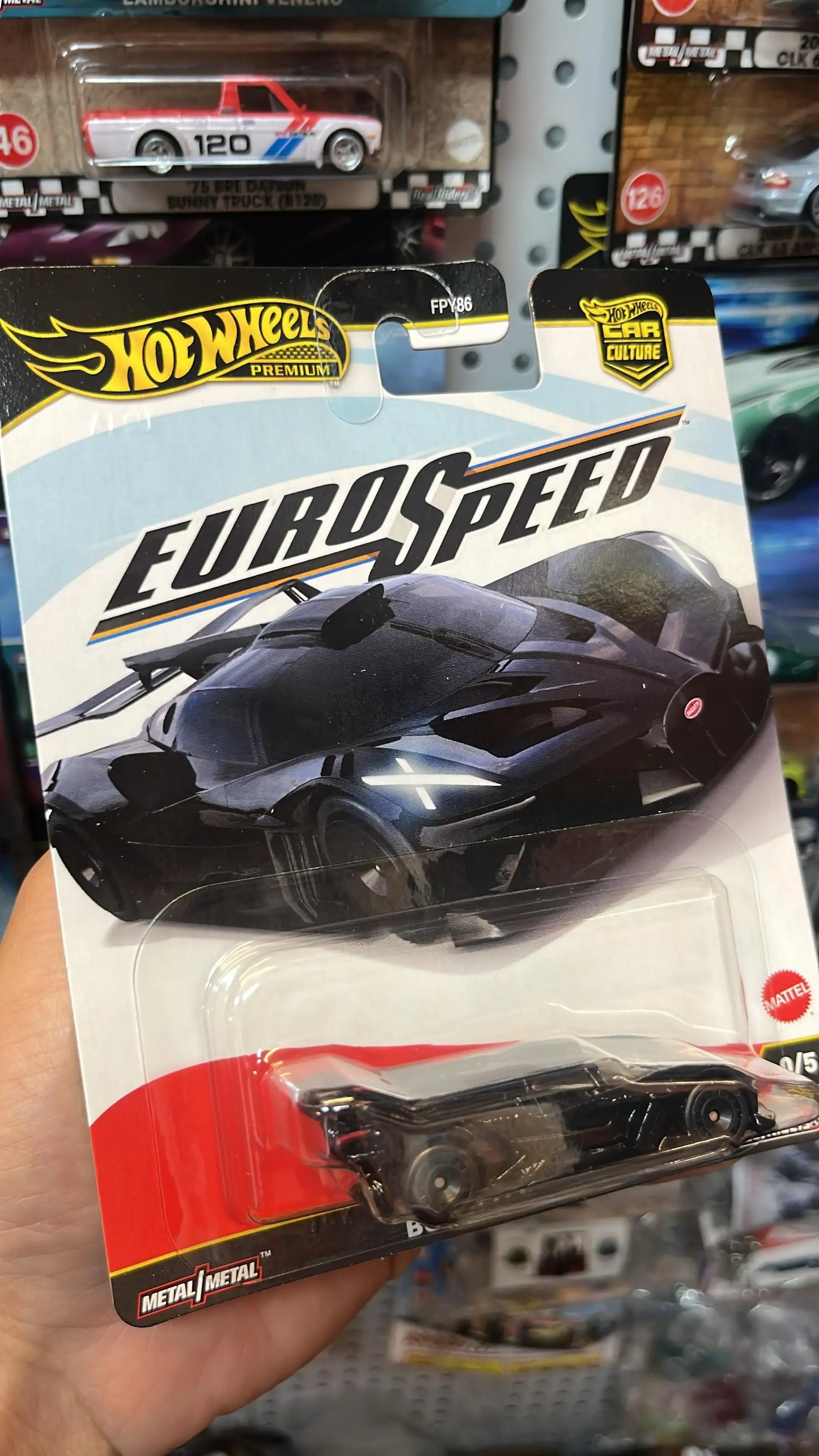 Hot Wheels Premium 2025 EURO SPEED FPY86 935L Bugatti Bolide Chase Car