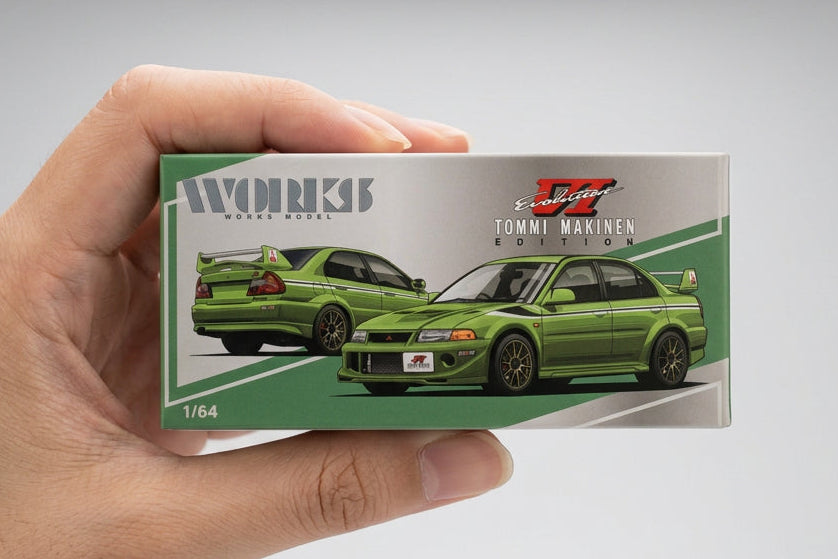 WORKS MODEL W640021 Mitsubishi Lancer Evolution VI T.M.E. Green TDE 2026 Event Exclusive