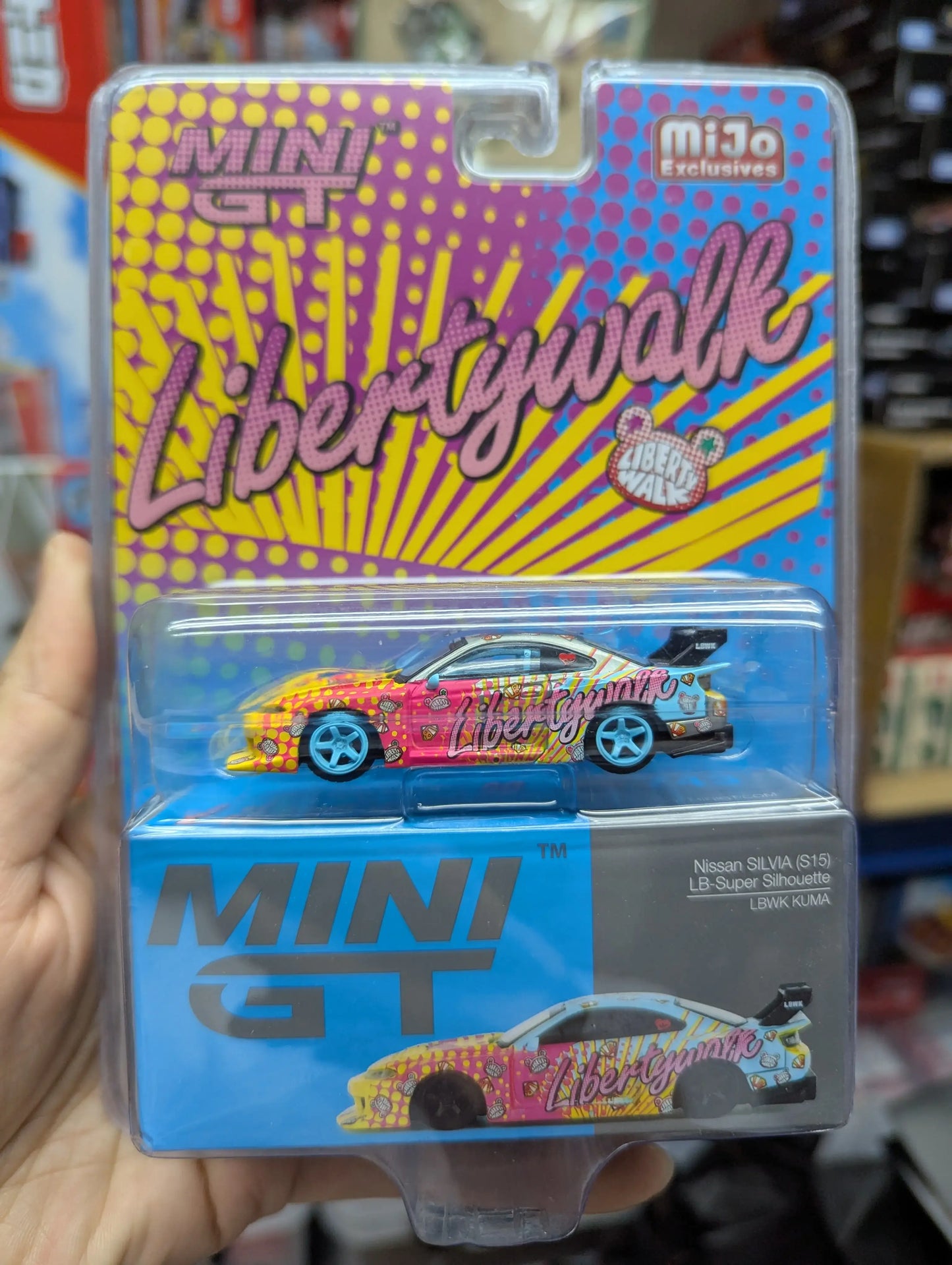 Mini GT Mini GT x Mijo #743 Nissan LB-Super Silhouette S15 SILVIA LBWK KUMA Chase Car